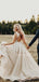 New Arrival V-neck Lace Tulle Sleeveless A-line Long Wedding Dresses.DB10474