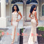 Stunning Sparkly Rhinestone Gold Sequins With High Side Split Sexy Party Prom Dresses. DB1050