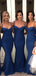 Mermaid Spaghetti Strap Floor Length Satin Bridesmaid Dresses.DB10185