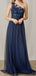 Charming Asymmetric Tulle With Appliques Long Bridesmaid Dresses.DB10652