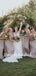 Mismatched A-line Simple Floor-length Long Bridesmaid Dresses.DB10830