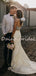 Simple Vintage Mermaid Two-piece Straight Long Wedding Dresses Evening Dresses.DB10711