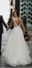 Sexy V-neck Tulle With Lace Open Back Wedding Dresses With Appliques,DB10265