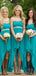 Popular High Low Chiffon Simple Straight Across Vintage Country Long Bridesmaid Dresses for Wedding Party, WG84