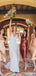 New Arrival Spaghetti Strap Knee Length Side Slit High-low Bridesmaid Dresses.DB10387