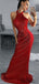 Charming Sexy Mermaid Halter Backless Red Sequins Long Prom Dresses,Evening Party Dresses.DB10216