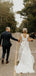 New Arrival V-neck Chiffon A-line Two-piece Long Wedding Dresses.DB10476