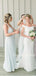 Charming V-neck A-line Chiffon Side Slit Long Bridesmaid Dresses.DB10426