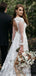 Gogerous V-neck Tulle With Appliques Open Back Wedding Dresses,DB10266