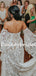 Charming Off-shoulder Sweetheart Simple Lace Vintage Wedding Dresses, DB10736