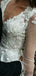 Gogerous V-neck Tulle With Appliques Open Back Wedding Dresses,DB10266