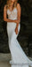 Mermaid Sexy V-neck Lace Open Back Wedding Dresses,DB10257
