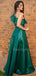 Charming One-shoulder A-line Satin Long Prom Dresses Evening Dresses.DB10437