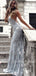 Sexy Backless Sequin Lace Mermaid Long Evening Prom Dresses, Cheap Prom Dresses.DB10397