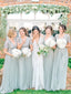 New Arrival V-neck Tulle Floor Length Long Bridesmaid Dresses.DB10347