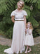 Gogerous Scoop Neck Chiffon V-back With Appliques Long Wedding Dresses.DB10642