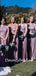 Simple Purple A-line Spaghetti Straps Floor-length Long Bridesmaid.DB10013