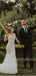 Mermaid V-Neck Tulle Lace See-through Wedding Dresses.DB10409