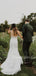 Mermaid V-Neck Tulle Lace See-through Wedding Dresses.DB10409
