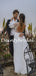 Simple Short Sleeve A-line Chiffon Side Slit Long Wedding Dresses.DB10784
