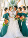 Charming Straight Mermaid Soft Satin Long Bridesmaid Dresses.DB10650