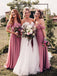 Charming Off-shoulder Spaghetti Strap Long Bridesmaid Dresses.DB10753