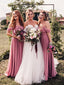 Charming Off-shoulder Spaghetti Strap Long Bridesmaid Dresses.DB10753