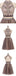 Two Pieces Gorgeous Beading High Neck Open Back Sleeveless Light Brown  Homecoming Dresses,BD0142