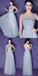 Popular Scoop Gray Lace Top Tulle Beauty A-line Elegant Evening Party Prom Dresses,PD0183