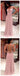 Pretty Deep V-neck Lace Spaghetti Strap Pink Evening party Prom Dresses,PD0076