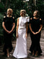 Black Jersey Short Sleeve High Low Mermaid Bridesmaid Dresses,DB127