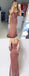 Elegant Spaghetti Strap Tight Sheath Long Unique Prom Dresses, DB1113