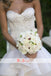 Gorgeous Beads Lace Sweetheart Strapless Ruffles Tiered Organza Wedding Dresses,DB0141