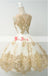 Gorgeous Gold Lace Appliques Cocktail Homecoming Dresses ,BD0152