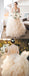 Gorgeous Lace V-neck Ruffles Tulle Ball Gown Wedding Dresses,DB0163