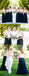 Ivory Jersy Top Navy Tulle Scoop Neck A-line Bridesmaid Dresses,DB143