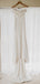 Off Shoulder Simple Design White Satin Open Back Mermaid Wedding Dresses,DB0172