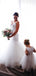 Off White Lace Tulle Spaghetti Strap Mermaid Wedding Dresses ,DB0169