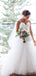 Off White Lace Tulle Spaghetti Strap Mermaid Wedding Dresses ,DB0169
