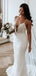 Stunning Lace Shiny Beads Spaghetti Strap Mermaid Fashion Wedding Dresses,DB0179