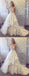 Sweetheart Strapless Lace Tulle Ruffles With Train Wedding Dresses,DB0161