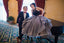 Two Piece Black Lace With Sequin Grey Organza Ruffles Ball Gown Wedding Dresses,  WD0097