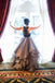 Two Piece Black Lace With Sequin Grey Organza Ruffles Ball Gown Wedding Dresses,  WD0097