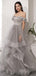 Charming Off-shoulder Tulle A-Line Floor Length Party Dresses,Prom Dresses.DB10111