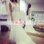 Stunning Fully Lace Backless V-neck Mermaid Pleating Bottom Vintage Popular  Wedding Dresses,DB0122