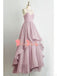Affordable Light Purple Simple A-line Open Back Sweetheart Pleating Chiffon High Low Prom Dresses. DB1055