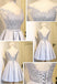 Elegant Sleeveless  Lace Up Back  Appliques Clairvoyant Outfit Satin Skirt Tea Length Homecoming Dress,BD0136