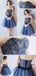 Lovely A-line Royal Blue Junior Strapless Sweetheart  Lace Up Back Beads Homecoming Dresses,wg154