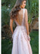 Sparkly Deep V-neck Tulle Long Prom Dress Evening Dress, OL710