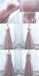 Elegant Off Shoulder Pink Lace Beading A-line Lace Up Back Half Sleeve Prom Dresses,WD0190